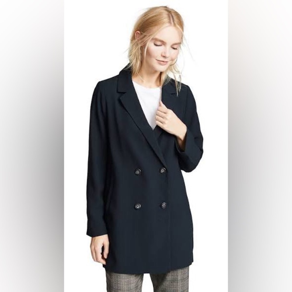 Madewell Navy Caldwell Double-Breasted Blazer, Women’s (L)